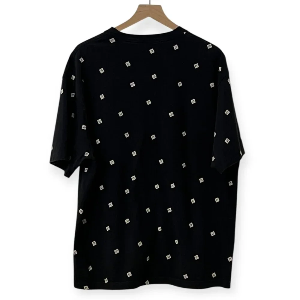 Jordan Brand T-Shirt Men’s XL Black Standard Fit All Over Print Mini Logos